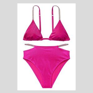 New! SET Victoria’s Secret Swim Shine Strap Bikini Top & Bottom  10480